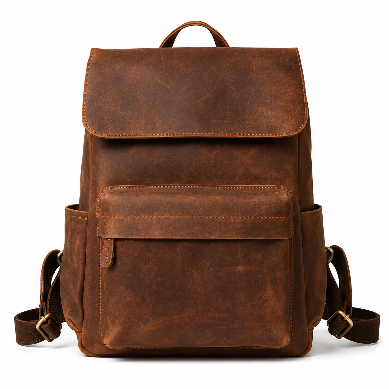 Vintage Crazy Horse Leather Backpack